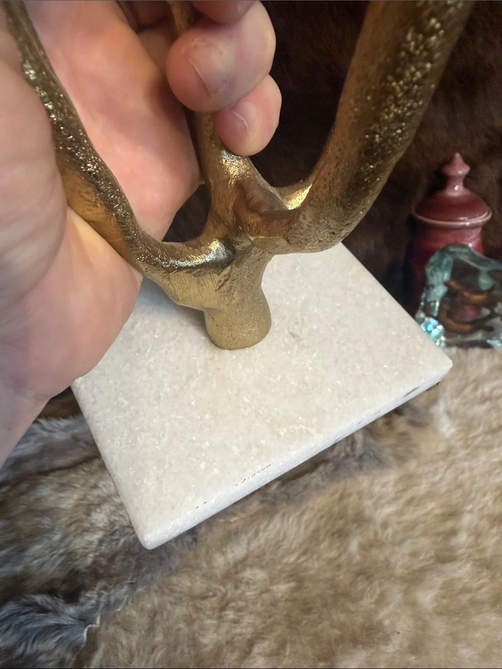 Gold Decorative jewelry tree by west Emory (420)